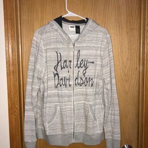 Grey Harley Davidson hoodie